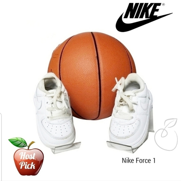 NIKE FORCE 1 TODDLER LEATHER SNEAKERS SZ 4 - Picture 1 of 10